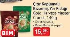 GOLD HARVEST-MASTER CRUNCH   ÇITIR KAPLAMALI  KIZARMIŞ YER FISTIĞI
